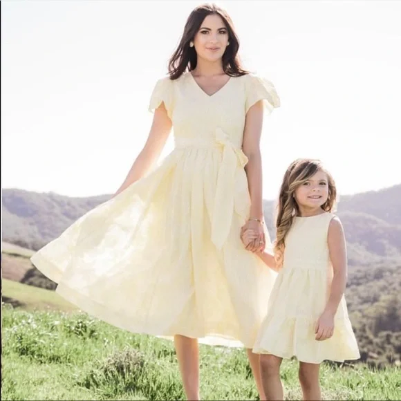 Rachel Parcell Yellow Puff Sleeve Dress - Picture 1 of 7